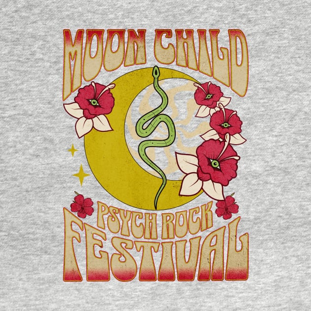 Hippie moon child retro psychedelic groovy vintage design by PoeticTheory